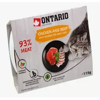 Ontario Canned food for cats - Tray Chicken  AND  Beef with Taurine 115g