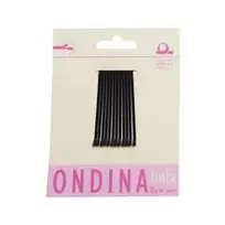 EUROSTIL Black Negro Clips Ondina 50mm Carton 1un