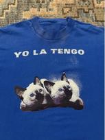 Yo La Tengo 90s Cat Tour Short Sleeve Blue T-shirt M gray