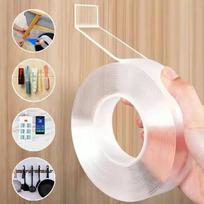 2pcs Ultra-strong Double Sided Adhesive Monster Tape Home Appliance Waterproof Wall Stickers Home Improvement Resistant Tapes (as the picture,2CM&1M&1mm)
