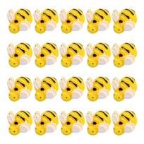 Set of 20 Miniature Bees Refrigerator Magnets Decorative Resins Fridge Magnetic Sticker For Home School Decors Supplies white