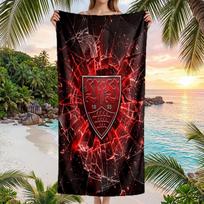 VfB Stuttgart Football Beach Towel Soft Microfiber Summer Towel Quick Dry Absorbent Towel for Beach Swimming Pool Travel 70cmx140cm(27x55inch)