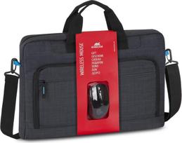 Rivacase Regent 8058 43.9 cm (17.3") Messenger case Black, Cyan