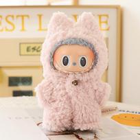 Labubu Lėlės Drabužiai Mielas Animacinis Kombinezonas Labubu Idol V1 V2 Lėlėms Drabužių Aksesuarai 15/17cm Pliušinė Lėlė Universalus No Dolls gray