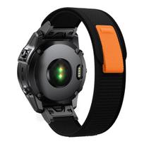 22mm 26mm Nailono kilpos dirželis, skirtas Garmin Fenix 8 51mm 7X 7 Pro Fenix 6X 6 5X 5Plus Tactix 7 Aukštos kokybės išmanusis laikrodis, juosta Forerunner 965 945 22mm juoda