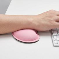 Anti-Slip Rubber Base Ergonomic Mouse Wrist Rest Soft Memory Foam Keyboard Wrist Rest  Office rožinė