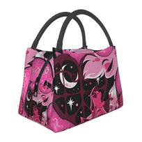 Angel Dust Hazbins Insulated Lunch Bag for Women Bento Storage Food Boxes Portable Container Cooler Thermal Lunch Box Tote One Size pink