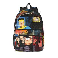 Invincibles Comic Backpack for Men Women Teenage Student Work Daypack  Laptop Shoulder Bag with Pocket 15 inches yellow