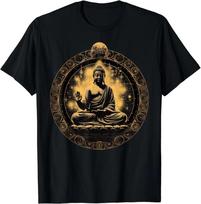 Buddha Meditation Yoga T-Shirt Zen Spiritual Graphic Tee XXXXL black
