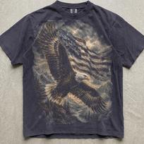 Vintažiniai Amerikos Erelio marškinėliai, Patriotiški JAV Vėliavos grafiniai marškinėliai, 4-osios liepos marškinėliai, Plikasis erelis ir kalnas T-shirt, Retro marškinėliai, JAV marškinėliai, lauke 4XL gray