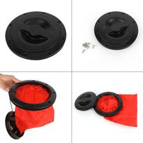 6 inch Top Quality Kayak Boat Marine Cover Deck Plate with Storage Bag Kit for Kayak Boat Acces black