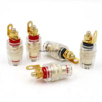 8pcs/set Speaker Terminal Binding Post 4mm Banana Plug Socket Low Frequency Amplifier Connector for Loudspeakers armijos žalia spalva