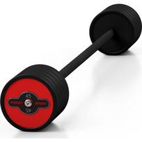 Fiksuoto svorio guminis štangas Marbo Sport, 45 kg, raudonas