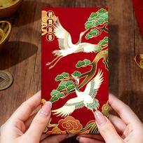 Pengcheng Wanli Hong Kong High-End Creative Red Envelope Guochao Lai See Packet 2026 New Year Lucky Money Thousand Yuan 6 packets (holds 100-3000 Yuan each) pink