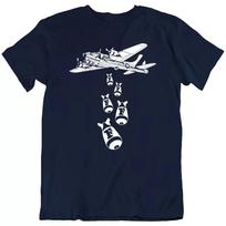 Bombs, Army Military Soldier Airplane Pilot Dropping T Shirt Tee Gift New S gray