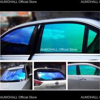 100x400cm mėlynai žalias chameleonas VLT 18% automobilio galinis stiklas saulės plėvelė galinio lango atspalviai apsauga priekinio stiklo folijos anti look 100x400cm blue