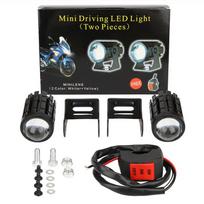 1 rinkinys Motociklo Mini Dienos Žibintas Dvigubos Spalvos Žibinto Pagalbinis Prožektorius Lempa R ATV Motorolerio Moto Rūko Žibintas Priedai 12V black