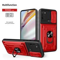 For Motorola G14 G84 G54 G73 G53 G32 G62 G52 G100 G60S G60 G10360 Degree Camera Card Slot Cover Phone Case Fot MOTO G10 raudona