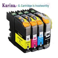 Compatible LC203 Cartridge for Brother MFC-J460DW, J480DW, J485DW, J680DW, and J880DW Printers. mėlyna