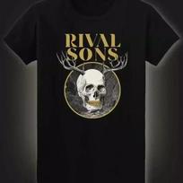 Rival Sons Band Skull For Fan Black T Shirt Full Size S 5xl 2XL gray