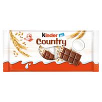 Kinder Country pieniškas šokoladas su pieniniu įdaru ir grūdais 94 g (4 vnt)