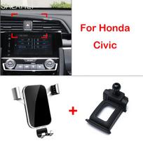 Car Phone Holder For Honda Civic 10th Gen 2016 2017 2018  Car Air Vent Mobile Phone Mount Stand For Honda Civic raudona