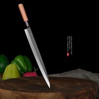 Sashimi peilis japoniško stiliaus 6Cr16MoV plienas aštrus pjaustyti žuvį suši filėtavimui mėsos skiltuvas virtuviniai peiliai medinė rankena 24cm Blade
