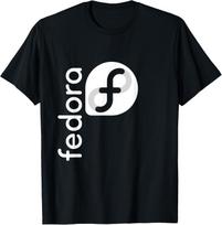 Linux Fedora TShirt White Tagline  Logo Open Source Os Tee TShirt Unisex Cotton Streetwear Tops Mens Clothing Ropa Hombre S black