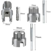 Integruotas sriegiavimo įrankis vamzdžiams 20 mm 25 mm 30 mm, su vidinių ir išorinių sriegių pjovimu, metalinis įrankis gray