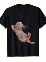 Vyriški juokingi plikojo kurmio grafikos marškinėliai - Retro animacinio stiliaus gyvūnų mylėtojo Te 2XL gray