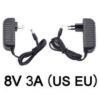 XHF13JM 8V 3A 3000Ma Maitinimo šaltinis AC DC adapteris keitiklis įkroviklis 100-240V LED transformatorius įkrovimas 8Voltai vaizdo stebėjimo kamerai 8V 3A EU plug juoda