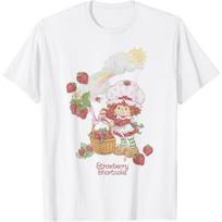 Strawberry Shortcake Rainbow Full Berry Basket Poster T-Shirt M balta