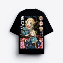 Delicious in Dungeon Marcille Donato Elf Mage T-Shirt Men Women Anime Graphic Cotton Short Sleeve Streetwear Tee S įvairiaspalvis