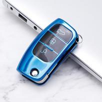 Ford Fiesta Car Key TPU Soft Rubber Protective Cover rožinė