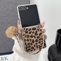 Applicable to Samsung zflip8 mobile phone case zflip7 new female flip6 with portable anti-drop flip5 premium plain leather samsung z flip 8 black