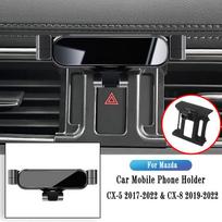 Car Phone Holder For Mazda CX-5 2015-2022 CX8 -2022 Gravity Navigation Bracket GPS Stand Air Outlet Clip Rotatable CX-5 17-22 CX8 19-22oTC black