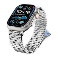 Magnetic Band for Apple Watch Ultra 3 2 49mm 42 46mm 44 41 45mm Metal Loop Strap Bracelet for iWatch Series 11 10 9 8 7 se ultra 46mm(Series 11 10) sidabras