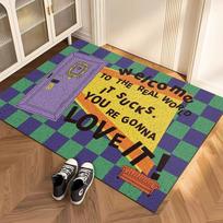 Silk ring mat, entrance door mat, dust removal, dirt resistant foot mat, anti slip carpet, household mat 40cm x 60cm