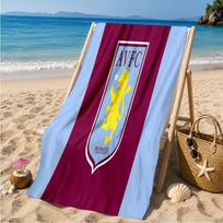 Aston Villa Fc Crest Beach Towel Microfiber Beach Towel, Lightweight and Quick-Dry, for Summer Travel, Swimming Pool Fan Birthday Gift 70cmx140cm(27x55inch)