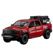 1/32 DODGE Mammoth 1000 TRX Alloy Pickup Car Model Diecast Metal Off-road Vehicle Model Sound and Light Simulation Kids Toy Gift raudona