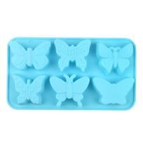6 Butterfly Dessert Molds Food Grade Silicone Baking Tool For DIY Mousses Ice Creams Valentines Treats Durable Bakewares rožinė
