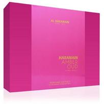 Al Haramain Amber Oud Ultra Violet rinkinys moterims (EDP, 75 ml + EDP, 30 ml + kūno dulksna, 200 ml)