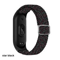 Bracelet for Mi band 10 9 8 7 Strap Elastic adjustable Nylon Braided Miband4 miband 5 correa Wristband for xiaomi Mi band 4 3 6 Mi band 8 9 black