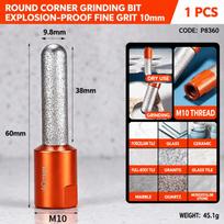 Fine Sand Edge Sanding Head Extended Shank Angle Grinder Bit Hole Trimming Bit  Cabinet Making 10mm
