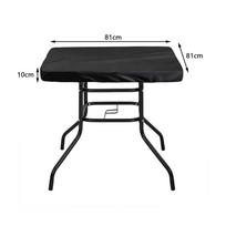 Terasos stalelio dangalas Kvadratinio stalo dangalas Apsauga nuo dulkių 122*122*10cm black