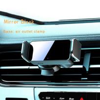 Universal Car Electric Mobile Phone Holder Car Aluminum Alloy Instrument Panel Holder Car Navigation Air Outlet Smart 02 black