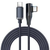 6A 120W USB C To Type C Cable 90 Degree Elbow Phone Super Fast Charging USB to TypeC Data Cord For Samsung Huawei Oneplus 0.25m gray