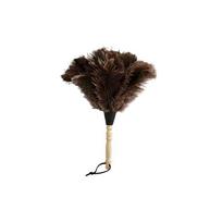 Ostrich Feather Duster with Wooden Handle Anti-static Dust Removal Brush for Home Office Furniture Daily Cleaning Tools black