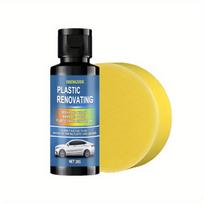 Car Plastic Restorer, Ceramic Coating, 2-3 Years of Long-Lasting Protection, Restoration, Whitening, Black Gloss, Plastic Trim and Rubber Maintenance yellow