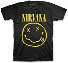 NIRVANA Smiley Face T SHIRT S-M-L-XL-2XL Brand New Official S black